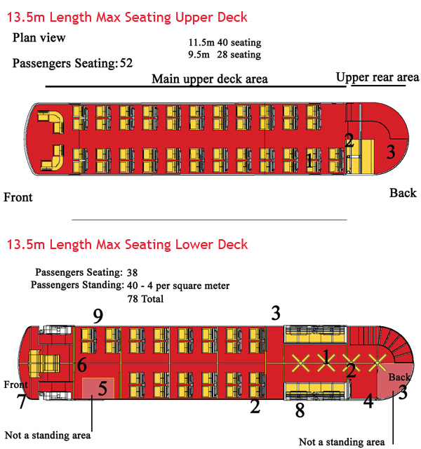 Freight Bus Lower and Upper Seating